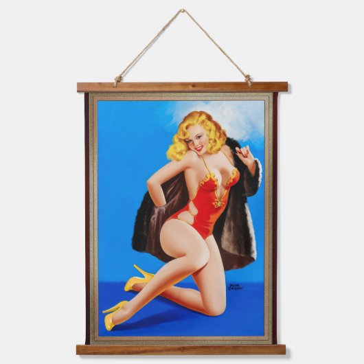 Das Gefühl von Mink von Peter Driben Wandteppich Mit Holzrahmen (Vorderseite)