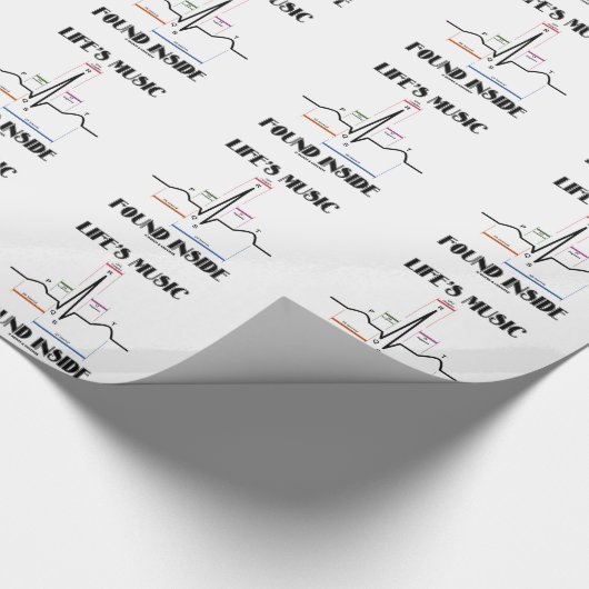 Das gefundene Innere des Lebens Musik (ECG/EKG Geschenkpapier (Ecke)