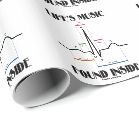 Das gefundene Innere des Lebens Musik (ECG/EKG Geschenkpapier (Rolleneckpunkt)