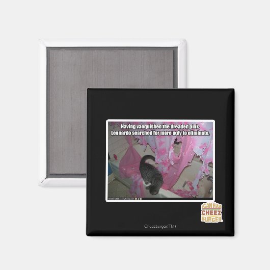 Das gefürchtete Rosa erstickt Magnet (Vorderseite/Rückseite)