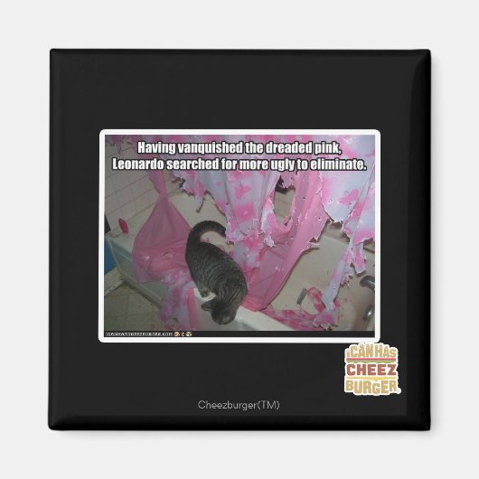 Das gefürchtete Rosa erstickt Magnet (Vorne)