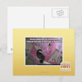 Das gefürchtete Rosa erstickt Postkarte (Vorne/Hinten)