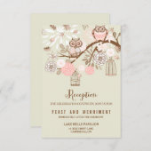 Das Gehäuse, das Sie brauchen, ist Liebe Pink Owls Begleitkarte (Vorne/Hinten)