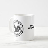 Das geheime Eichhörnchen "Schützt eure Nüsse" ersc Kaffeetasse (Vorderseite Links)