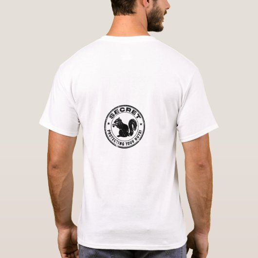 Das geheime Eichhörnchen "Schützt eure Nüsse" ersc T-Shirt (Rückseite)