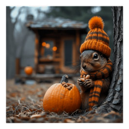 Das geheime Waldfest des Eichhörnchens Ai Image Poster