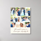 Das geheime Zitat-FotoCollage 9 Hochzeitssbilder Leinwanddruck (Vorderseite)