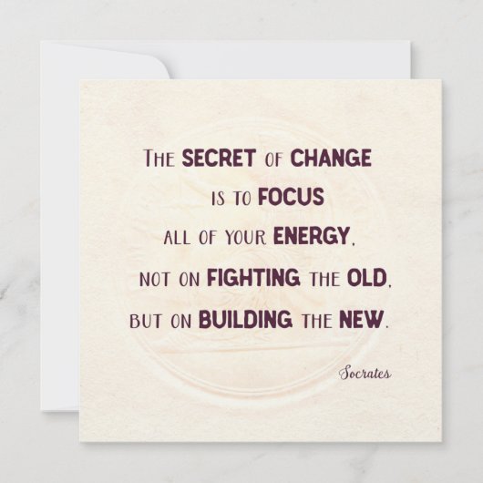 Das Geheimnis der Quadratkarte des Wandels (Vorderseite)