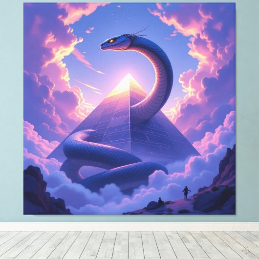 „Das Geheimnis der Schlangengötter“ Leinwanddruck (Insitu (Holzboden))