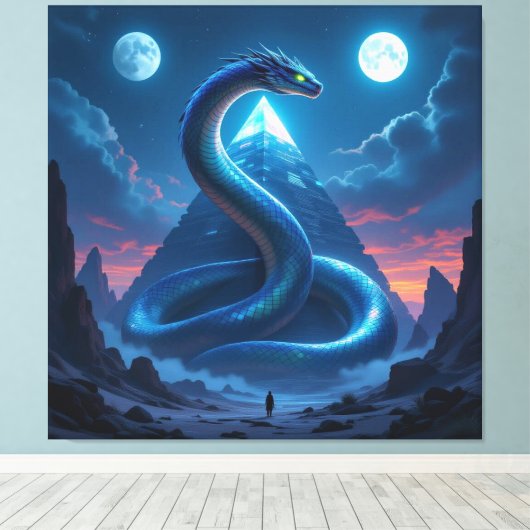 „Das Geheimnis der Schlangengötter“ Leinwanddruck (Insitu (Holzboden))