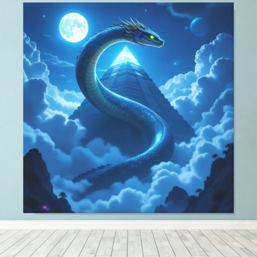 „Das Geheimnis der Schlangengötter“ Leinwanddruck (Insitu (Holzboden))