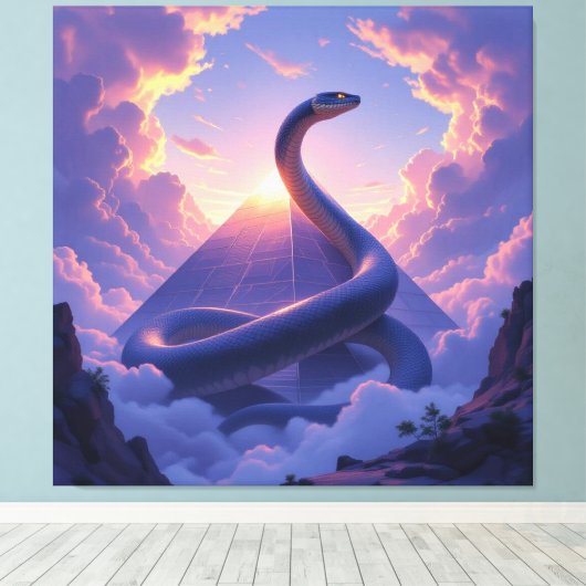 „Das Geheimnis der Schlangengötter“ Leinwanddruck (Insitu (Holzboden))