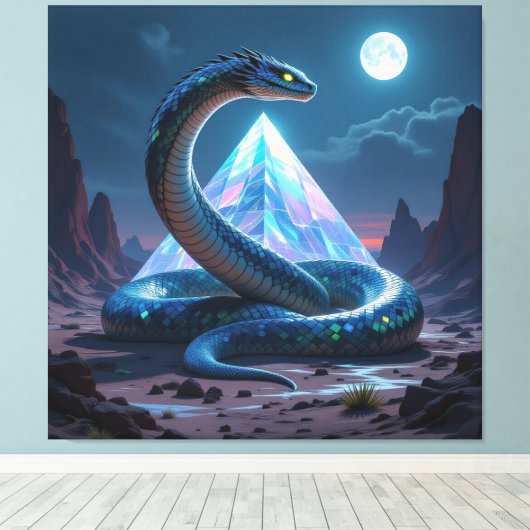 „Das Geheimnis der Schlangengötter“ Leinwanddruck (Insitu (Holzboden))