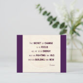 Das Geheimnis des Wandels Postkarte (Stehend Vorderseite)