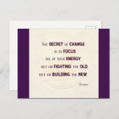 Das Geheimnis des Wandels Postkarte (Vorne/Hinten)