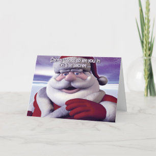 Das Geheimnis des Weihnachtsmanns Feiertagskarte