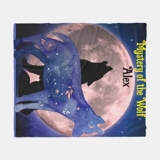 Das Geheimnis des Wolfs Fleecedecke (Vorderseite (Horizontal))