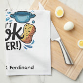 Das Geheimnis einer sauberen Küche personalisiert Geschirrtuch (Viertel Falte)