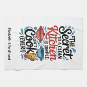 Das Geheimnis einer sauberen Küche personalisiert Geschirrtuch (Horizontal)