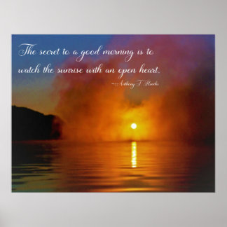Das Geheimnis eines guten Morgens am Ohio River Poster