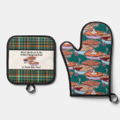 Das Geheimnis für den perfekten Erntedank Ofenhandschuh & Topflappen-Set (Vorderseite)