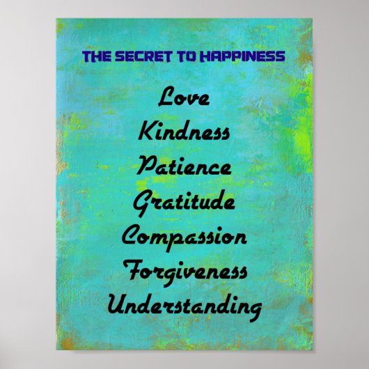 Das Geheimnis glücklicher Typografie Poster (Vorne)