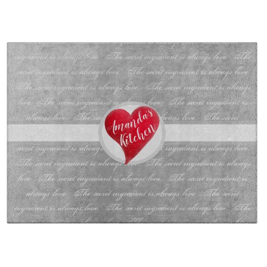 Das Geheimnis ist immer das Herz aus Liebe-Marmor Schneidebrett (Vorderseite)