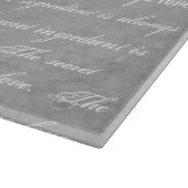 Das Geheimnis ist immer das Herz aus Liebe-Marmor Schneidebrett (Ecke)