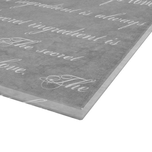 Das Geheimnis ist immer das Herz aus Liebe-Marmor Schneidebrett (Ecke)