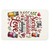 Das Geheimnis ist immer die Liebe Küche Magnet (Horizontal)