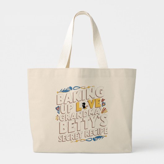 Das Geheimrezept der Großmutter Betty zur Liebe zu Jumbo Stoffbeutel (Rückseite)
