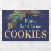 Das Geheimrezept der Mama COOKIES. Etikettset Lebensmitteletikett (Einzelnes Label)