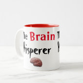 Das Gehirn flüstert Zweifarbige Tasse (Vorderseite Links)