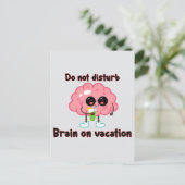 Das Gehirn im Urlaub Postkarte (Stehend Vorderseite)