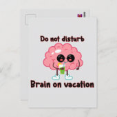 Das Gehirn im Urlaub Postkarte (Vorne/Hinten)