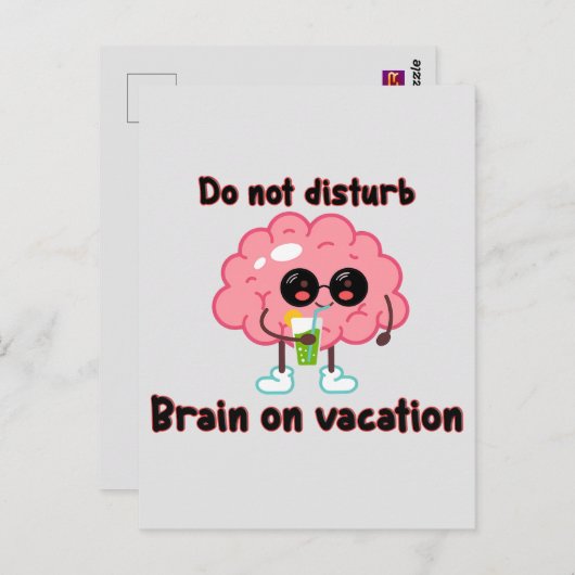 Das Gehirn im Urlaub Postkarte (Vorne/Hinten)