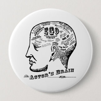 Das Gehirn-Knopf des Schauspielers Button