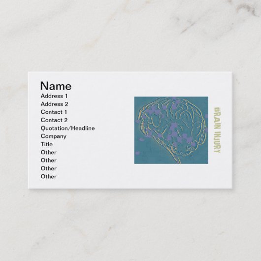 das Gehirnpuzzlespiel Visitenkarte (Vorderseite)