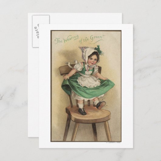 Das Gehör der Grünen Postkarte (Vorne/Hinten)