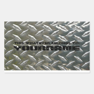 Das gehört... Dein Name! Rechteckiger Aufkleber