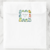 Das gehört quadratischer aufkleber (Tasche)