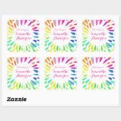 Das gehört zu Label, Farbe, Regenbogenbezeichnung Quadratischer Aufkleber (Blatt)