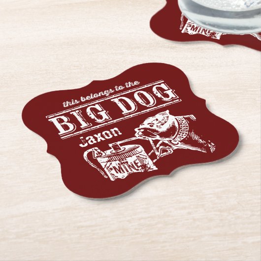 Das gehört zum Big Dog-personalisierte Untersetzer (angewinkelt)