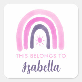 Das gehört zum Regenbogen Quadratischer Aufkleber