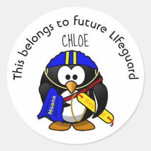 Das gehört zum zukünftigen Rettungsschwimmer Runder Aufkleber