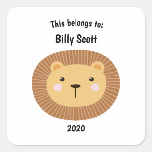 Das gehört zurück zum Schulgesicht Weiß Quadratischer Aufkleber