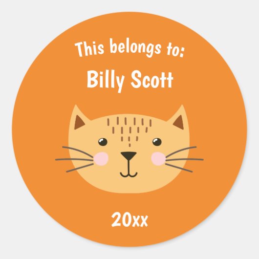 Das gehört zurück zum Schulkatzengefecht Org Runder Aufkleber (Vorderseite)