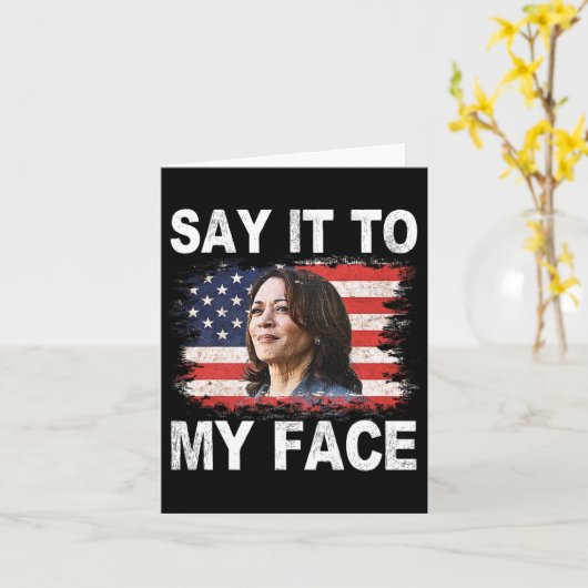 Das geht an Trump, den Funny Kamala-harris, Karte (Gelbe Blume)