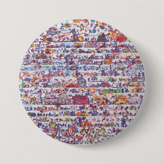 Das Gekritzel kämpft Knopf-Abzeichen Button