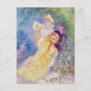 Das Gelbe Domino, Design für Tapeten Postkarte